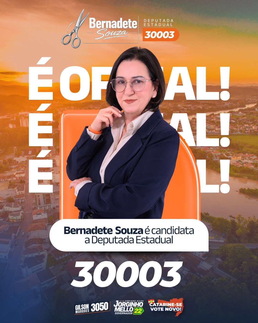 É oficial: Bernadete Souza é candidata a Deputada Estadual 30003